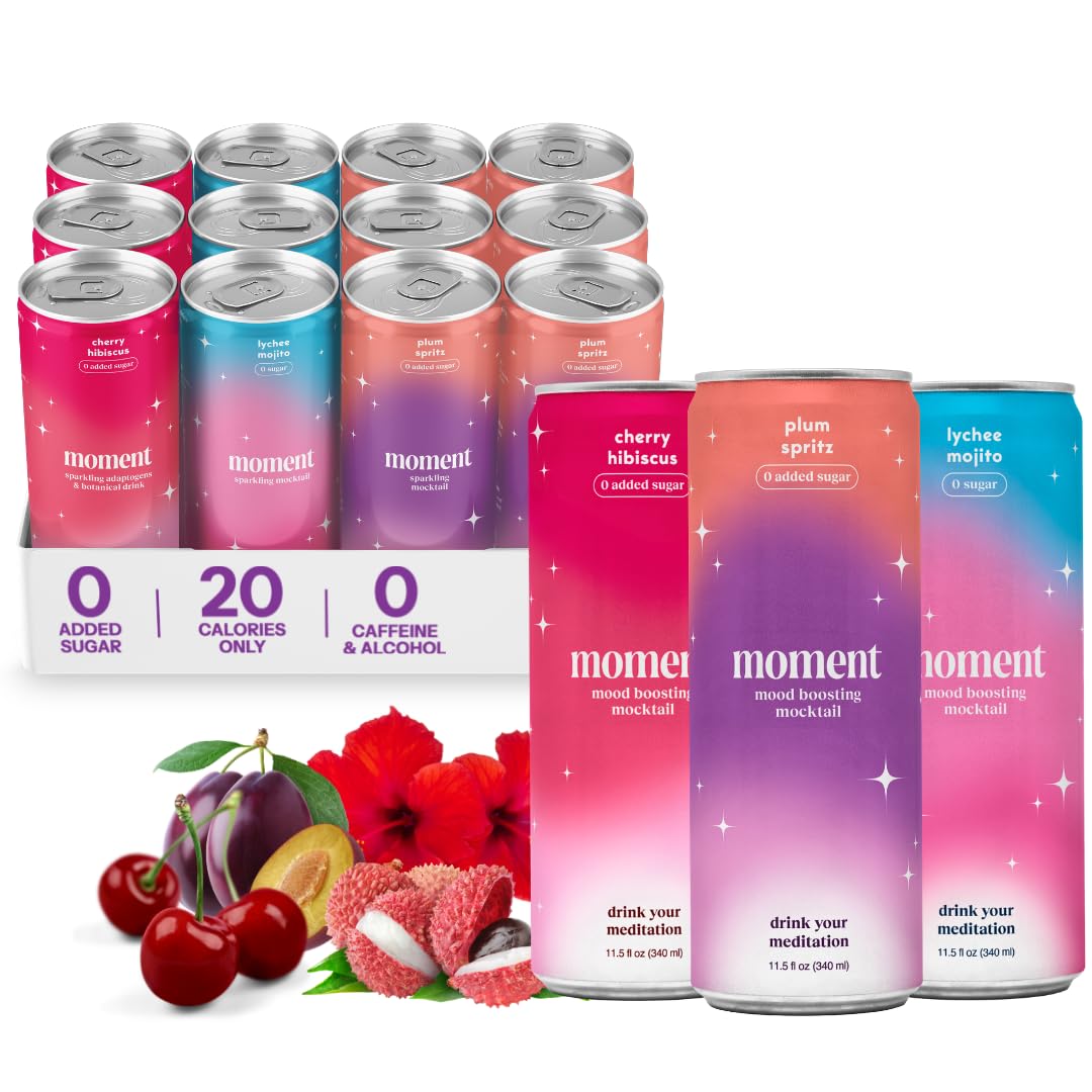 Non Alcoholic Sparkling Adaptogen Drink, Zero Sugar, Zero Caffeine