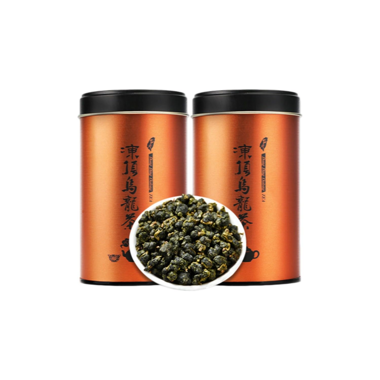 Taiwan Alishan Dong Ding Oolong Tea, Loose Leaf Tea, 2 Tins, 300g