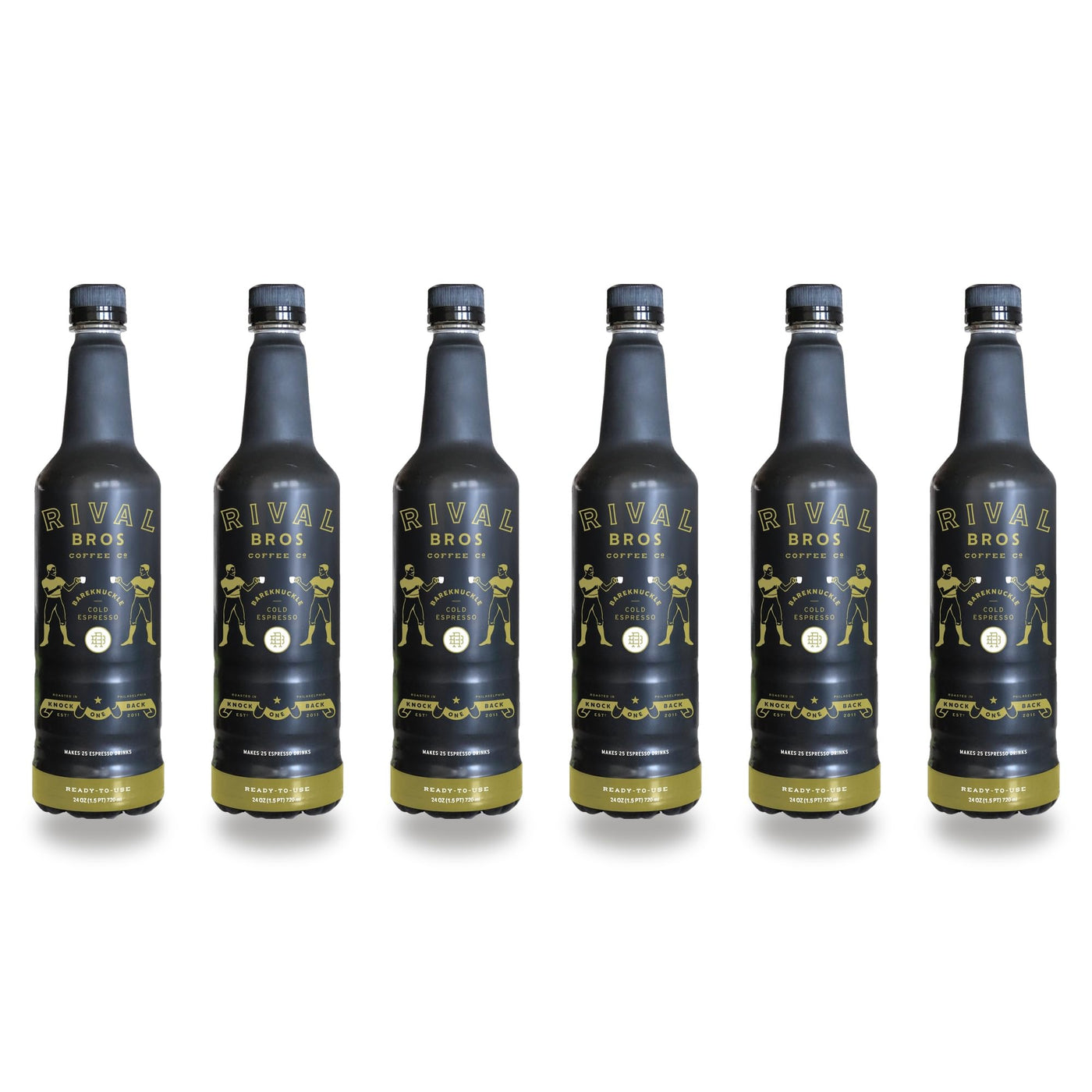 Cold Espresso, Ready to Use, 25 fl oz Glass Bottles, 6-Pack