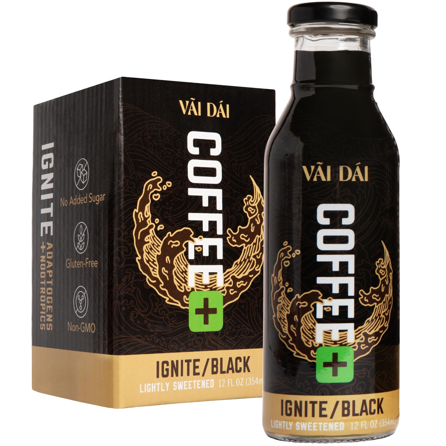 Coffee Latte, Ready to Drink, Functional Adaptogen Blend, 12 fl oz Cans, 12-Pack