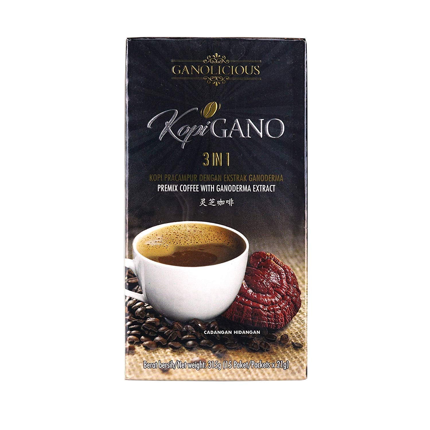 3 in 1 Instant Coffee Mix, 15 Sachets, 40 Boxes