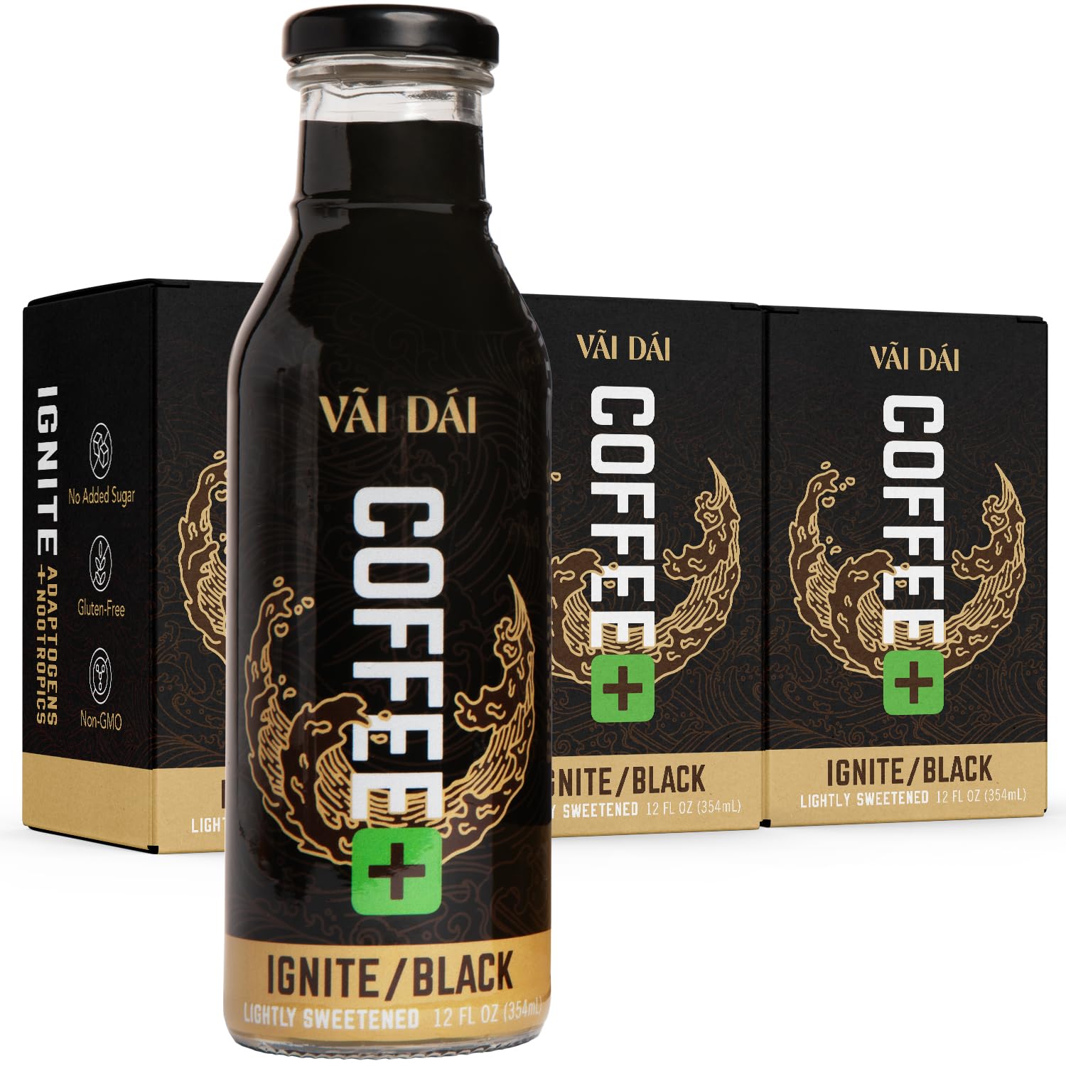 Coffee Latte, Ready to Drink, Functional Adaptogen Blend, 12 fl oz Cans, 12-Pack
