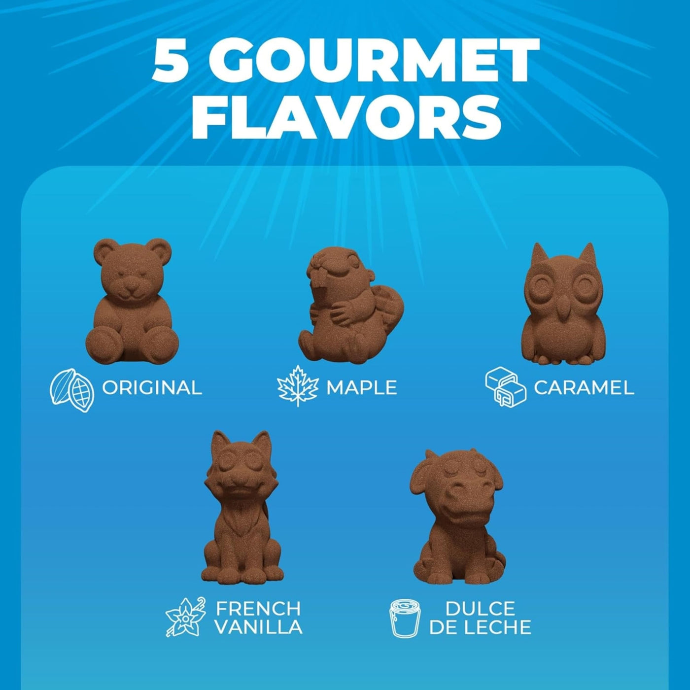 Hot Chocolate Bombs, Real Cocoa, 5 Flavors, Animal Shapes