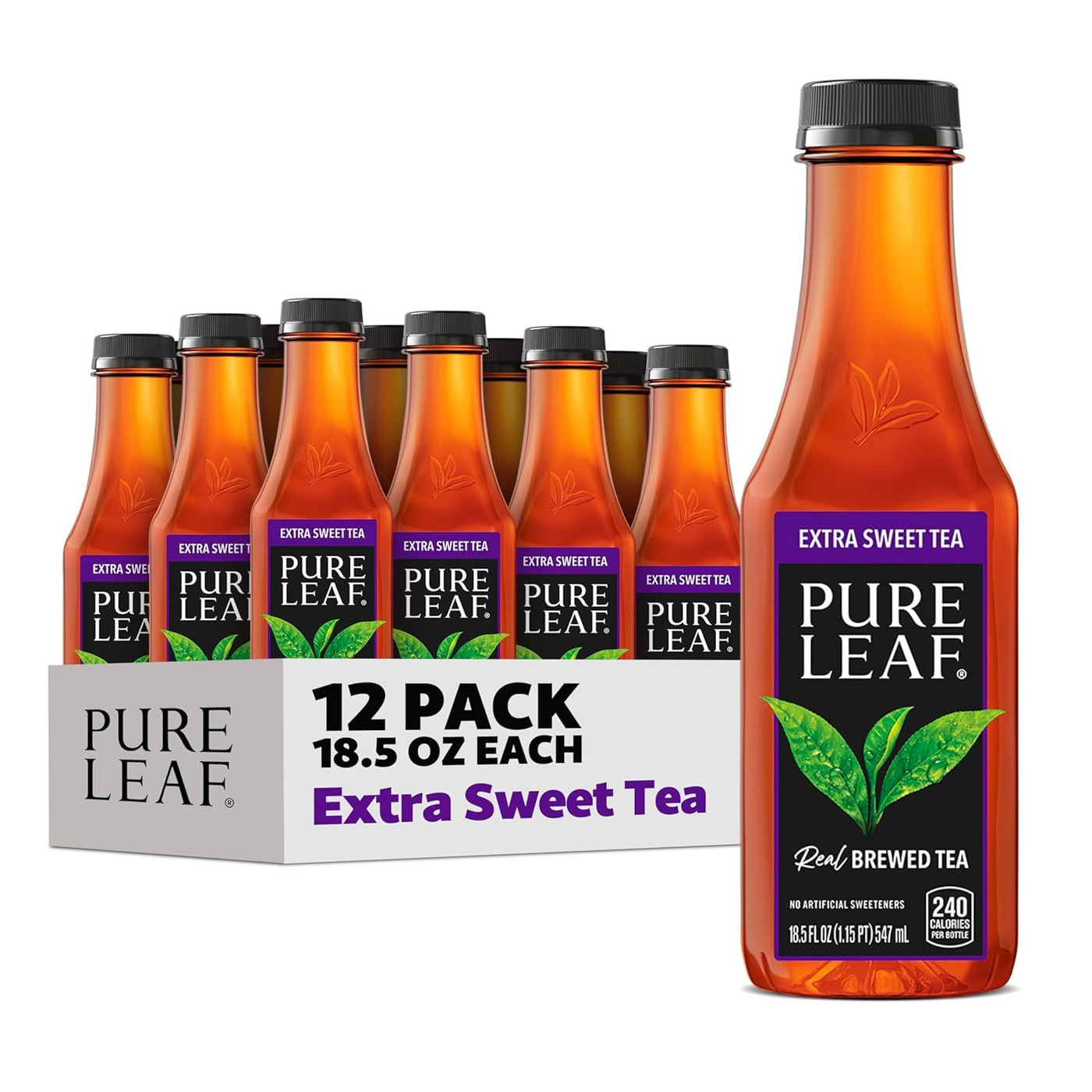 Extra Sweet Iced Tea, 18.5 fl oz Bottles, 24-Pack