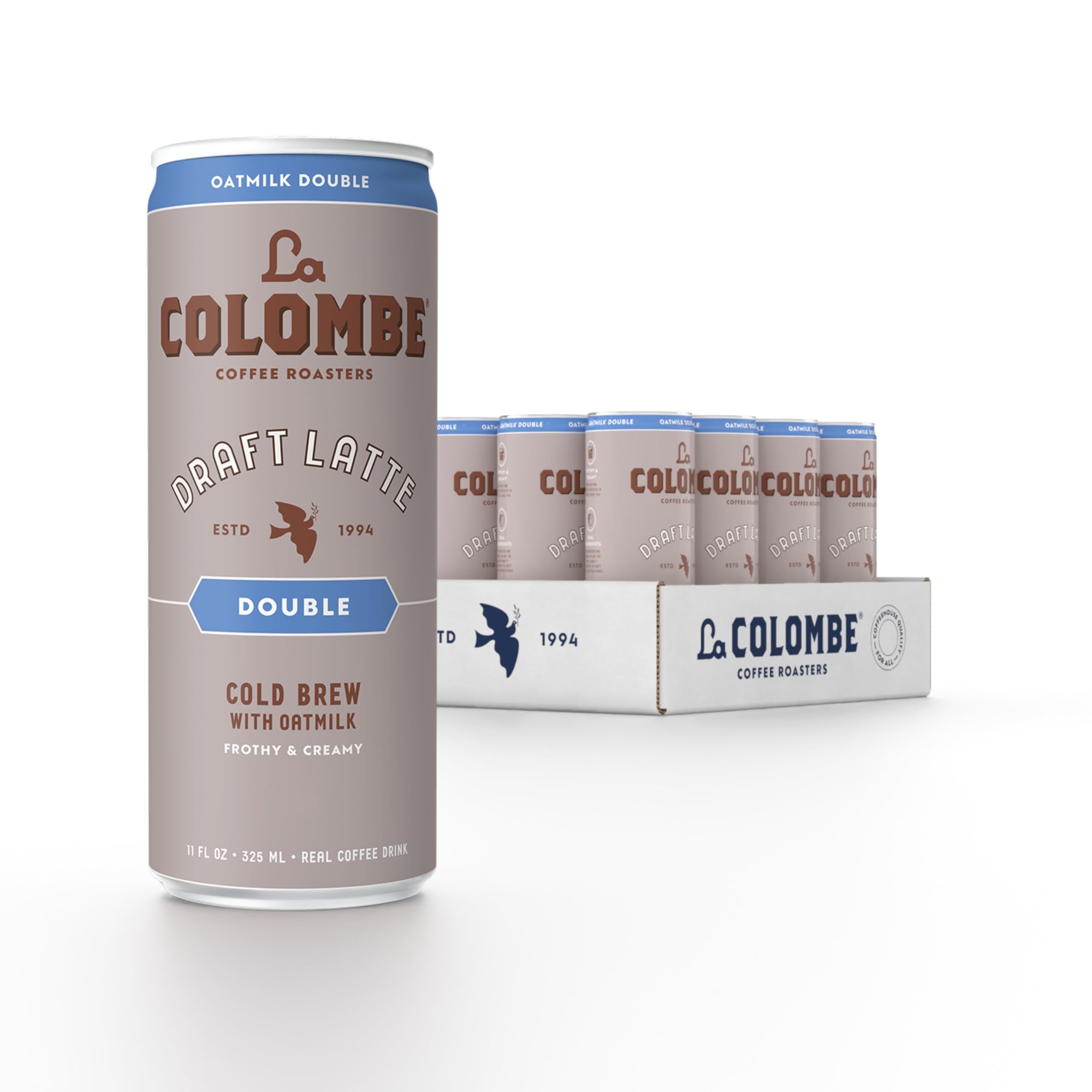 Oatmilk Latte Cold Brew Coffee, Ready to Drink, 11 fl oz Cans, 12-Pack