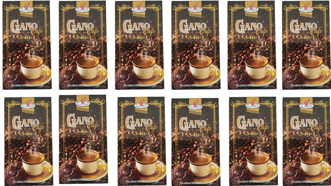 3 in 1 Ganoderma Mushroom Instant Coffee Mix, 20 Sachets