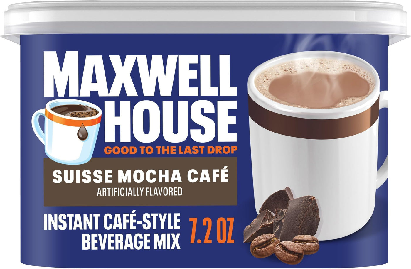 Maxwell House International Sugar Free Instant Coffee Beverage Mix