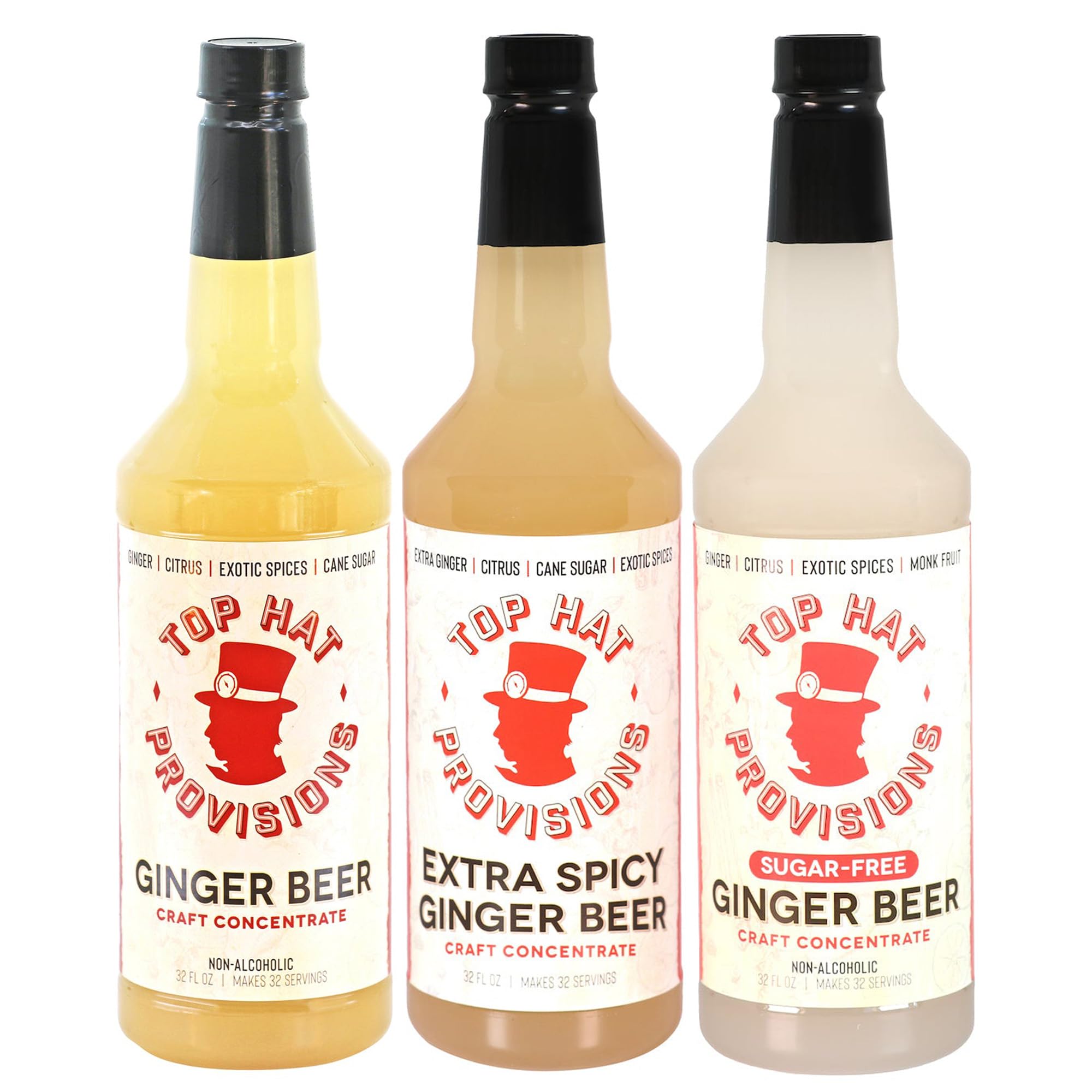 Cocktail Mixer Gift Set, Makes 100 Drinks, 32 oz Bottles, 4-Pack