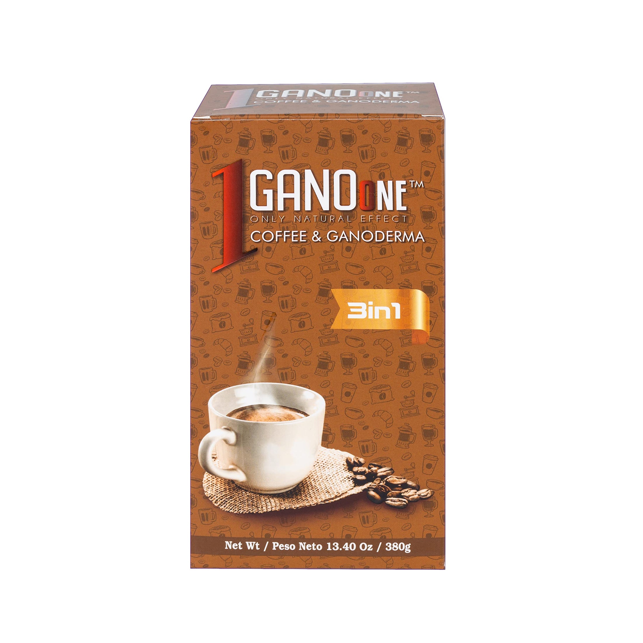 3 in 1 Reishi Mushroom Instant Coffee Mix, 60 Single-Serve Sachets