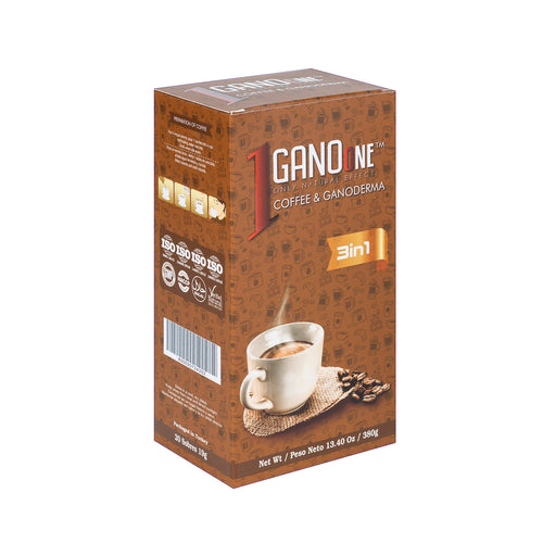 3 in 1 Reishi Mushroom Instant Coffee Mix, 60 Single-Serve Sachets