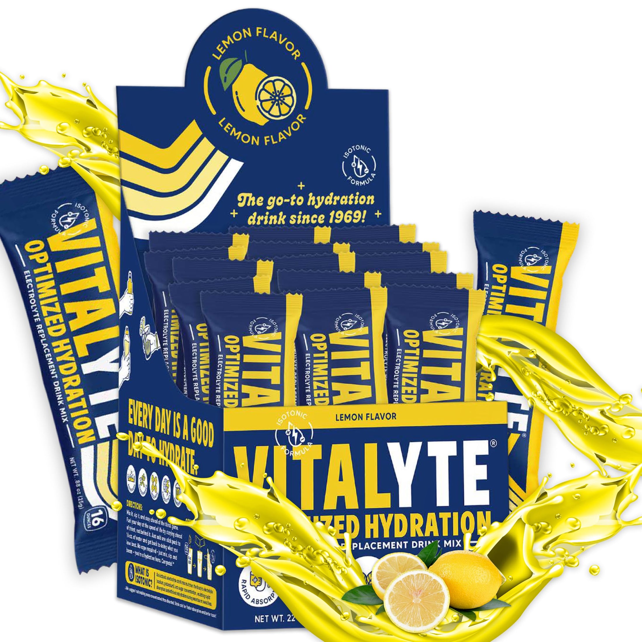 Electrolyte Hydration Powder Drink Mix, Stick Packs, Bulk Case